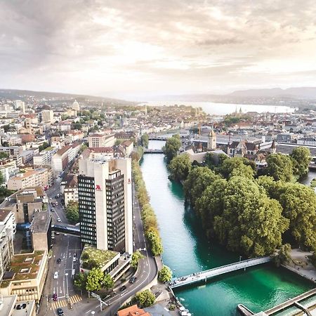 Zurich Marriott Hotel Eksteriør bilde Aerial view of the city